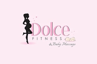 design included child fitness baby massage logo