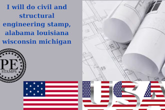 civil and structural engineering stamp, texas, new mexico, new jersey, new york