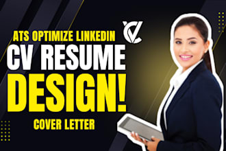 create professional resume design CV write build cover letter ats linkedin edit