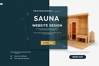 design a sauna or wellness rental website that books and converts