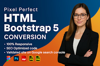 convert psd to html figma to html xd to html css bootstrap5 responsive website