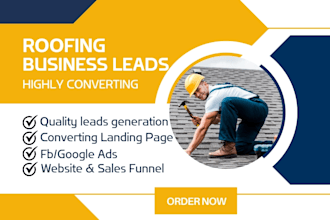generate roofing leads for appliance repair, solar leads generation via facebook