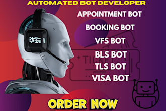 build vfs appointment bot, vfs booking bot, bls tls appointment bot