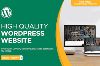 develop wordpress website design and responsive web design