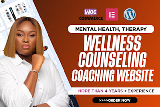 design a responsive health, therapy, wellness, coaching wordpress website