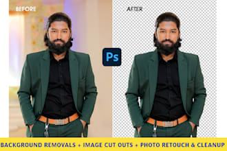 do photoshop background removal, image cut out and product retouching
