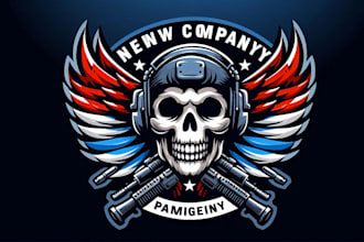 design a unique modern skull papua gunia logo within 14 hours