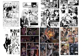 do comic book page illustration, comic strip, graphic novel, comic artist, comic