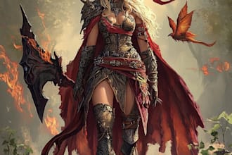 do an awesome dnd character, party or any fantasy character