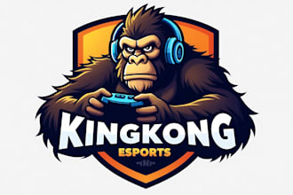 design an awesome king kong logo with unlimited revisions