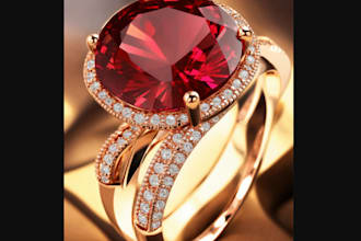 do cad modeling jewelry design for 3d printing and rendering