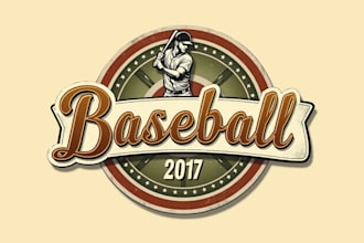 do vintage man baseball team logo your company