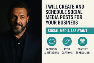 create and schedule social media posts  for your business