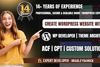 create wordpress website with acf or elementor pro