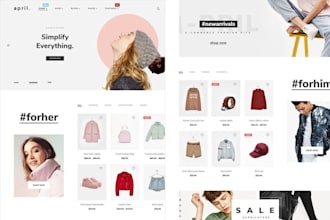 design a squarespace, wix, clothing and fashion shopify store, clothing website