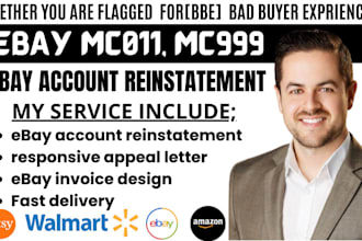 expertly reinstate your ebay account suspended or restricted account, ebay mc011