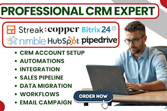 setup streak nimble crm copper bitrix24 integration pipedrive hubspot automation