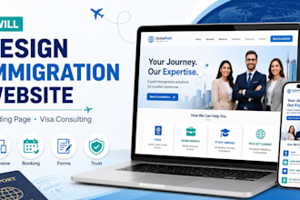 design immigration website immigration landing page visa consulting website