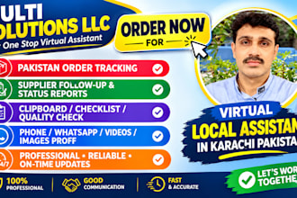 provide order tracking, sourcing and on ground support in pakistan