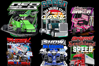 do amazing drag racing car tshirt design