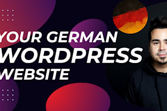create a professional one pager wordpress website in german