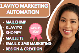 setup or manage shopify klaviyo email marketing, mailchimp, mailerlite expert