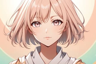 draw ai generated anime character, portrait or illustration