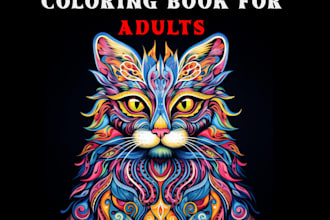 design 100 mandala cat coloring book KDP