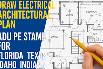do electrical architectural plan, adu pe stamp for florida texas idaho indiana