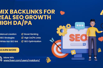 create high authority SEO backlinks including profile, blog, forum and context