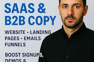 write b2b and saas website email and ad copy that converts