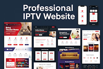 create professional iptv website for iptv sevices, iptv reseller iptv store