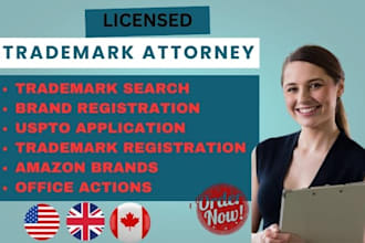 your licensed patent, USA trademark registration attorney, uspto,amazon brand