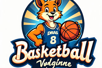 design high quality esport basketball mascot logo for your business