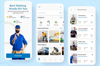 develop handyman app, home services booking, delivery app and website