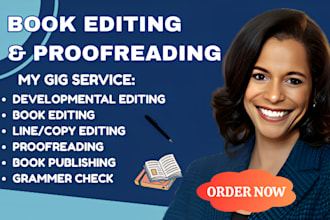 do book proofreading line editing as book editor for amazon kdp
