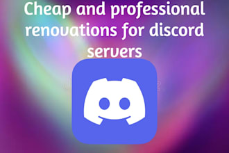 renovate your pre made discord server using your prompt