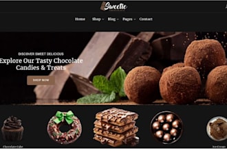 design profitable bread shopify chocolate bread store pastries doughnut website