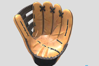 create 2d 3d baseball glove, infield, glove catcher on zakeke shopify kicklip