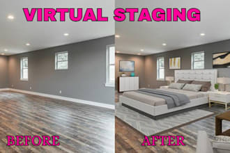 virtual staging and virtual renovation for real estate listing