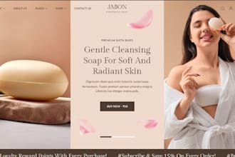 build soap shopify skincare store bath care shampoo handmade soap beauty website
