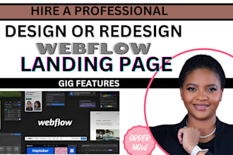 design or develop webflow website, webflow expert, figma to webflow landing page
