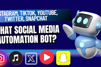 develop instagram bot, tiktok bot, youtube bot, twitter auto follow bot