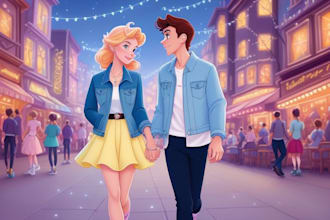 customize your group or family portrait in disney style