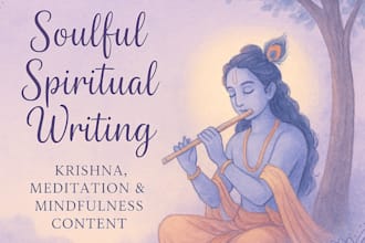 write deep soulful spiritual blogs for your website or medium