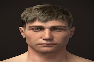 made 3d blender character, 3d sculpting, zbrush, 3d metal human character