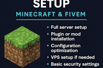 setup and optimize your minecraft or fivem game server