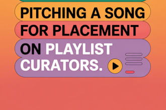 pitch your music for organic playlist placement