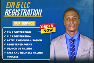 register US llc company for non USA residents, business registrations and ein
