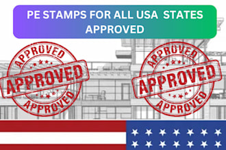usa civil engineer licensed architect pe stamp california missouri tx for permit